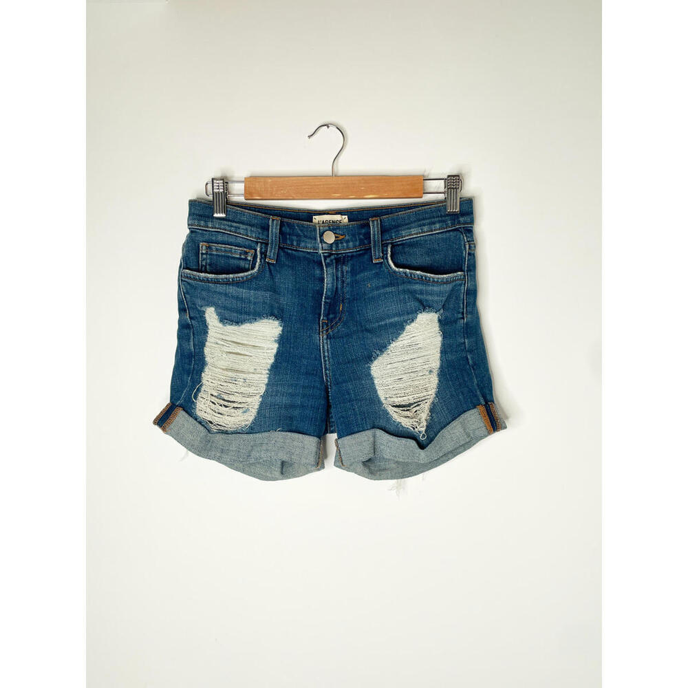 L'Agence Distressed Denim Shorts - Picture 5 of 8